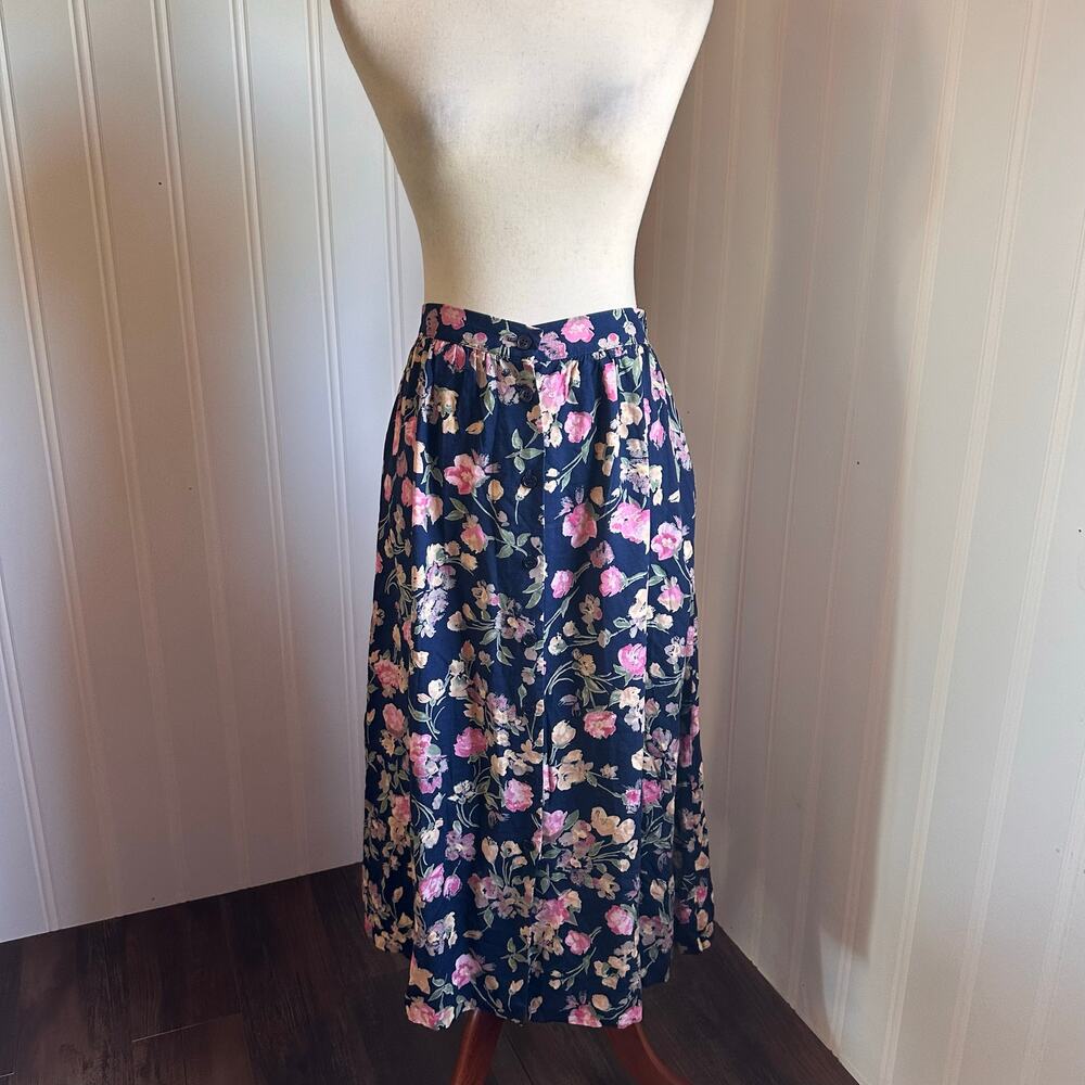 Vintage 90s Cottagecore Midi Skirt 8